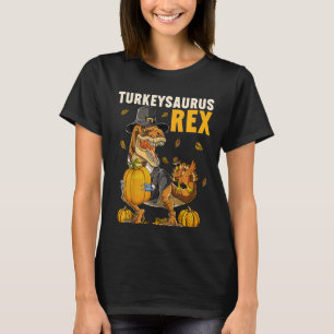 Camiseta Crianças Turkeysaurus Rex Dab Turquia Dino Toddler