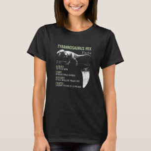Camiseta Crianças Tyrannosaurus Rex Fatos Engraçado T.Rex D