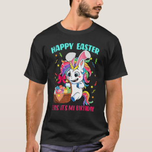 Camiseta Crianças Unicorn Bebê Coelhinho De Ovos Feliz Aniv