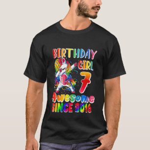 Camiseta Crianças Unicorn Com 7 Anos De Idade Incrível Desd