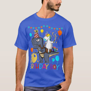 Camiseta Crianças Unicórnio Andando Dinossauro 10 Anos Nasc