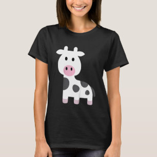 Camiseta Crianças Vaca Moo Engraçado Fofo Animal Fazenda Va