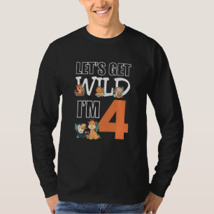 Camiseta Crianças Vamos Ficar Selvagens No Zoológico De Ani