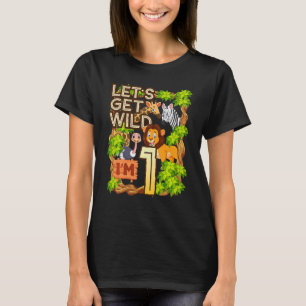 Camiseta Crianças Vamos sejam selvagens sou um animal do zo