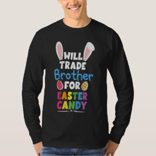Camiseta Crianças Vão Trocar Irmão Por Ovo De Páscoa.