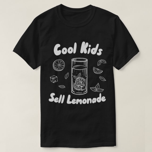Camiseta Crianças vendem limonada limonada 1 (Frente do Design)