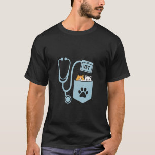 Camiseta Crianças Veterinárias design Meninas Meninas Crian