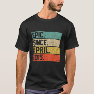 Camiseta Crianças Vintage Boys Meninas 7 Epic De Aniversá