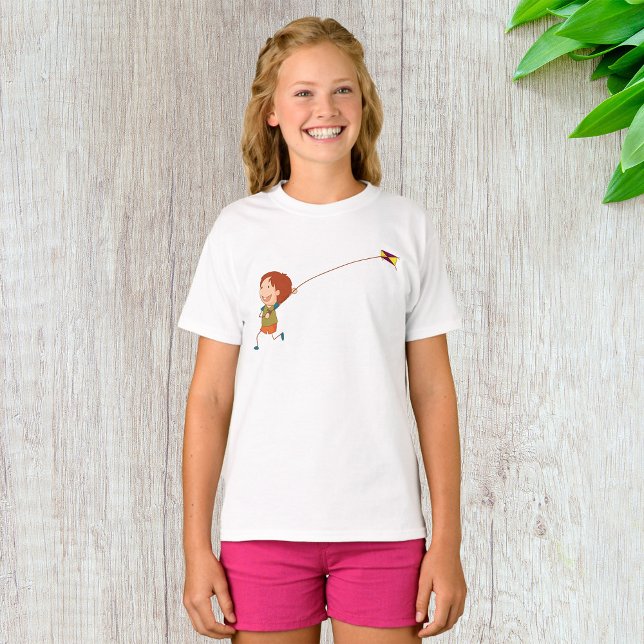 Camiseta Crianças Voando Pipa Infância Feliz (Criador carregado)