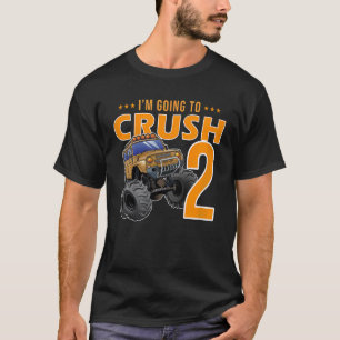 Camiseta Crianças, vou esmagar por ter 2 anos de nascimento