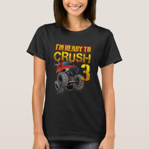 Camiseta Crianças, vou esmagar por ter 3 anos, 3 anos, terc