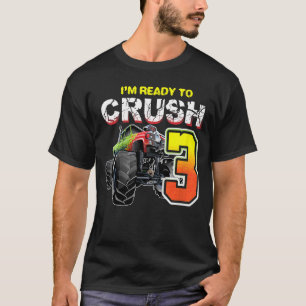 Camiseta Crianças, vou esmagar por ter 3 anos, 3 anos, terc