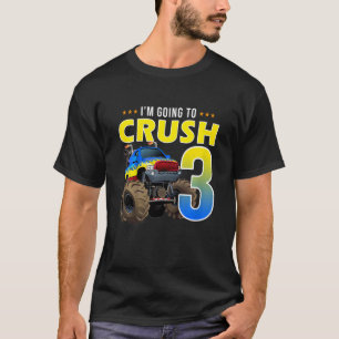 Camiseta Crianças, vou esmagar por ter 3 anos, 3 anos, terc