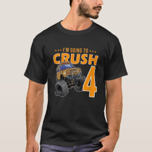 Camiseta Crianças, vou esmagar por ter 4 anos, 4 anos, 4 an