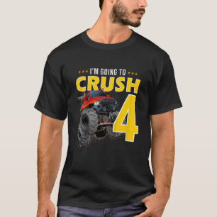Camiseta Crianças, vou esmagar por ter 4 anos, 4 anos, 4 an
