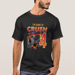 Camiseta Crianças, vou esmagar por ter 4 anos, 4 anos, 4 an
