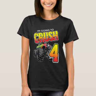 Camiseta Crianças, vou esmagar por ter 4 anos, 4 anos, 4 an