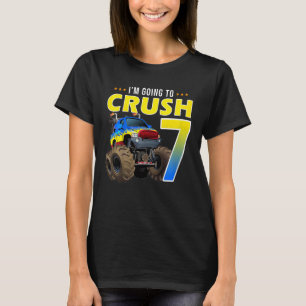 Camiseta Crianças, vou esmagar por ter 7 anos de 7