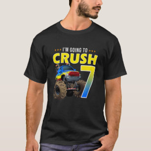 Camiseta Crianças, vou esmagar por ter 7 anos de 7
