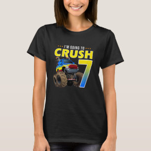 Camiseta Crianças, vou esmagar por ter 7 anos de 7
