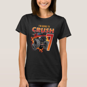 Camiseta Crianças, vou esmagar por ter 7 anos de 7