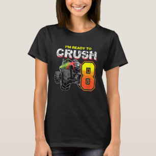 Camiseta Crianças, vou esmagar por ter 8 anos, oitavo anive