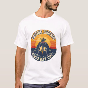 Camiseta Criando Lendas Desde o Primeiro Dia Retro Pôr do