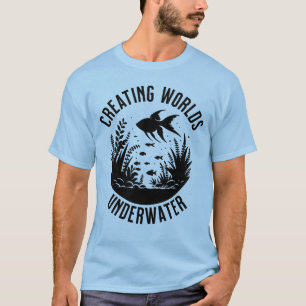Camiseta Criando Mundos Embarcando Aquascaping Fish Keeper