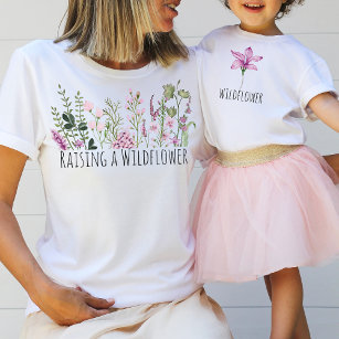 Camiseta Criando uma Mãe de Flor Selvagem Nova Mamãe Mini R