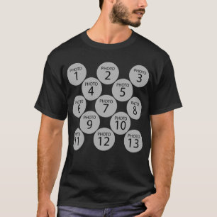 Camiseta Criar COLAGEM DE FOTOGRAFIA INICIAL modelo 13 ROUN