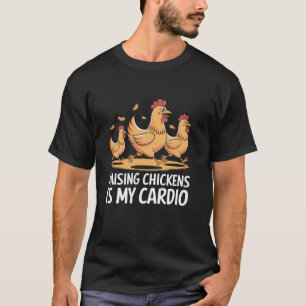 Camiseta Criar Frangos É Meu Cardio Cultivo Gado Ela
