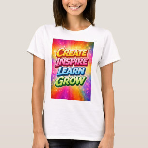 Camiseta Criar Inspirar Aprender Crescer