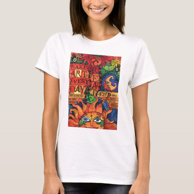 Camiseta Criar o Tshirt da arte para artistas (Frente)