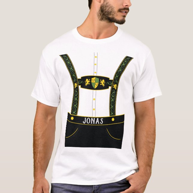 Camiseta Criar seus próprios Lederhosen engraçados (Frente)