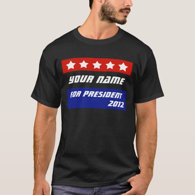 Camiseta Criar sua própria mercadoria política patriótica (Frente)