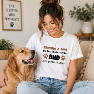 Camiseta Criar um Cachorro Amor Infinito Espaço Pessoal Zer