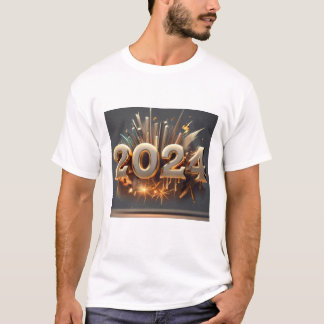 Camiseta Criar uma t-shirt do Ano Novo 2024 implica conside