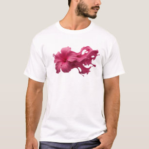 CAMISETA CRIATIVA COM ESTAMPA DE FLOR ABSTRATA 6