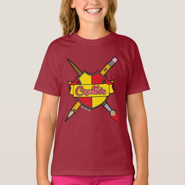 Camiseta Criativa de Brasão de Armas (Frente)