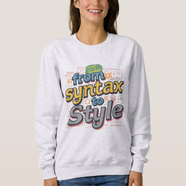 Camiseta Criativa de Codificação de Sintaxe para E (Frente)