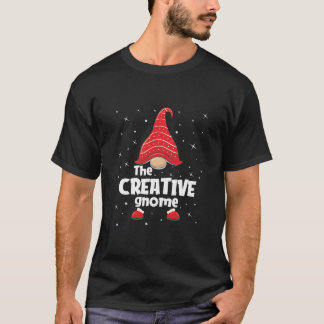 Camiseta Criativa Gnomo Família Correspondendo ao Natal Eng