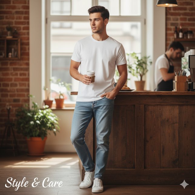 Camiseta criativa masculina - Design do seu sonho  (Creative Men's T-Shirt –Design Your Dream in Style)