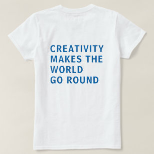 Camiseta Criatividade Cotação Azul Tipografia Impressão