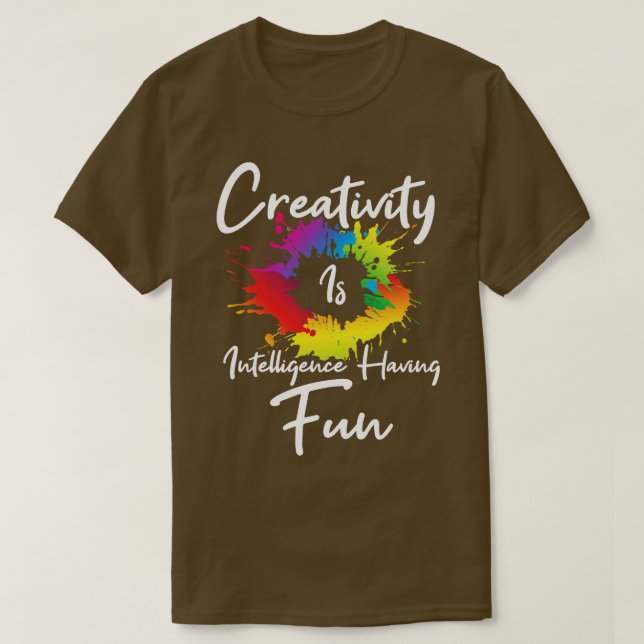 Camiseta Criatividade É Inteligência Diversão (Frente do Design)