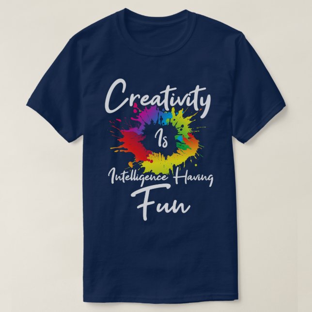 Camiseta Criatividade É Inteligência Diversão (Frente do Design)
