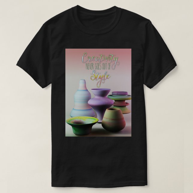 Camiseta Criatividade nunca sai do estilo Watercolor 3D P (Frente do Design)