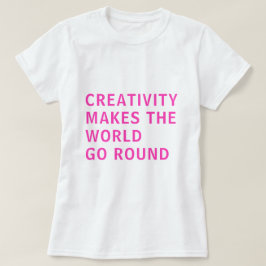 Camiseta Criatividade Slogan Citação Típica Rosa T
