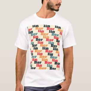 Camiseta Criativo Digital de Berlim, Padrão de Impressão.