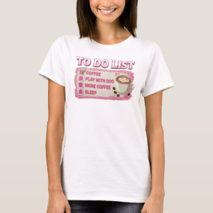 Camiseta Criativo Rosa CAFÉ BRINCADEIRA COM CÃO Criação Per