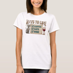 Camiseta Criativo Rosa CAFÉ ENTÃO VINHO Design Gráfico